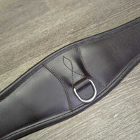 FS Padded Leather Girth, 2x els, x3 d rings *xc/vgc, vmnr hair, rubs, stains
