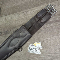 FS Padded Leather Girth, 2x els, x3 d rings *xc/vgc, vmnr hair, rubs, stains
