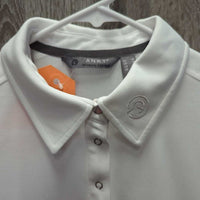 SS Polo Show Shirt, 1/4 snaps *like new, vmnr stain, pills
