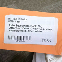 Stock Tie, Attached Velcro Collar *vgc, clean, seam puckers, older
