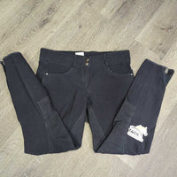 Full Seat Breeches *gc, seam puckers, hairy velcro & faded
