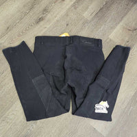 Full Seat Breeches *gc, seam puckers, hairy velcro & faded
