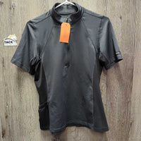 SS Technical Shirt, 1/2 Zip Up, Mesh Panels *vgc, seam rubs & snags
