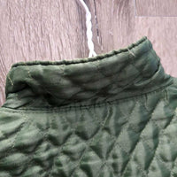 Reversible Light Quilt Vest, Zipper *vgc/gc, edge rubs/threads, unstitched seams
