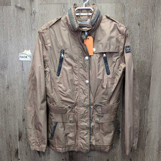 Light Rain Jacket, Collar Hood *gc, clean, NO wpf, peeled & cracking edges, stain