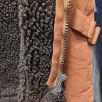 Quilt Jacket, Hvy Fleece Lined *gc, clean, mnr hairy, clumpy, edge rubs & pills, curled end, mnr unstitched seam
