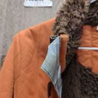 Quilt Jacket, Hvy Fleece Lined *gc, clean, mnr hairy, clumpy, edge rubs & pills, curled end, mnr unstitched seam
