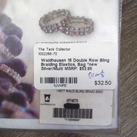 15 Double Row Bling Braiding Elastics, Bag *new
