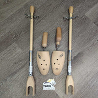 4 Pc Boot Wood Forms: Foot & Tall Adjustable Leg Trees *vgc, clean, mnr marks & stains
