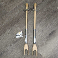 4 Pc Boot Wood Forms: Foot & Tall Adjustable Leg Trees *vgc, clean, mnr marks & stains

