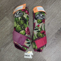 Pr Closed Boots *vgc/gc, clean, repairs, mnr tears, hair, staining/dingy, threads
