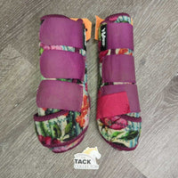 Pr Closed Boots *vgc/gc, clean, repairs, mnr tears, hair, staining/dingy, threads
