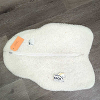 Fleece Half Pad, foam insert *gc, older, mnr rubs, dirt, clumpy, hair, tear, pills, threads, dingy
