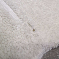 Fleece Half Pad, foam insert *gc, older, mnr rubs, dirt, clumpy, hair, tear, pills, threads, dingy
