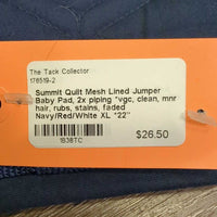Quilt Mesh Lined Jumper Baby Pad, 2x piping *vgc, clean, mnr hair, rubs, stains, faded
