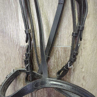 Rsd Bridle, Buckles, Cotton Web Notch Reins *vgc, clean, mnr creases, residue, dents & edge rubs, tight keeper
