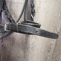 Rsd Bridle, Buckles, Cotton Web Notch Reins *vgc, clean, mnr creases, residue, dents & edge rubs, tight keeper

