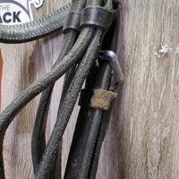 Rsd Bridle, Buckles, Cotton Web Notch Reins *vgc, clean, mnr creases, residue, dents & edge rubs, tight keeper
