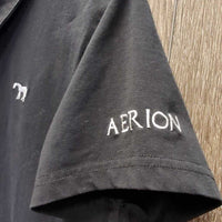 SS Polo Shirt , 1/4 Button Up *vgc, mnr seam puckers, hair & faded
