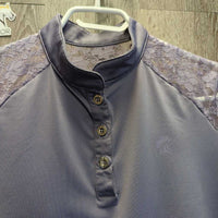 SS Show Shirt, 1/4 Button Up, Lace Sleeves & Back *xc

