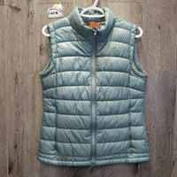 Puffer Vest, zipper *vgc, clean, edge threads & fly away fill
