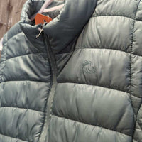 Puffer Vest, zipper *vgc, clean, edge threads & fly away fill
