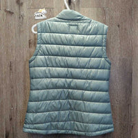 Puffer Vest, zipper *vgc, clean, edge threads & fly away fill
