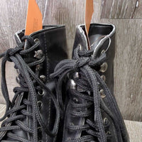 Paddock Boots, laces *gc/fair, clean, rubs, faded, scratches, scuffs, replaced laces, holey/rubbed inner heels, older
