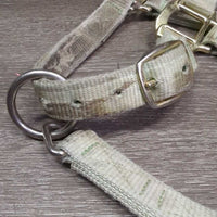 Thick Soft Nylon Halter, adj, snap *gc, v.stained, dirty, faded, discolored, edge frays, snags
