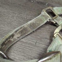 Thick Soft Nylon Halter, adj, snap *gc, v.stained, dirty, faded, discolored, edge frays, snags
