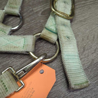 Thick Soft Nylon Halter, adj, snap *gc, v.stained, dirty, faded, discolored, edge frays, snags
