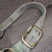Thick Soft Nylon Halter, adj, snap *gc, v.stained, dirty, faded, discolored, edge frays, snags
