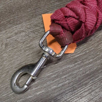 Braided Nylon Web Lead Rope *gc, clean, faded, stains, rubs, frays
