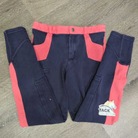 JUNIORS Hvy Cotton Breeches *gc, faded, popped seat elastics

