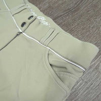 Euro Seat Breeches *gc, puckers, rubs, mnr curled waist, seat & legs: discolored, stains, rubs & pills
