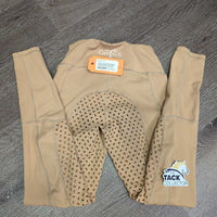 Full Seat Sticky Riding Tight Breeches, Pull On *gc/fair, v.rubbed, frayed & pilly seams, cracking logo, rubs, pills, dingy, discolored seat & legs
