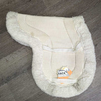 Waffle Fitted Fleece Hunter Saddle Pad *gc/fair, stains, pills, clumpy, mnr hair, dirt, dingy

