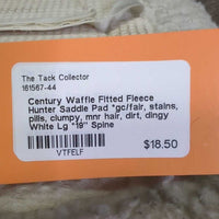 Waffle Fitted Fleece Hunter Saddle Pad *gc/fair, stains, pills, clumpy, mnr hair, dirt, dingy
