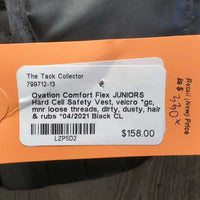 JUNIORS Hard Cell Safety Vest, velcro *gc, mnr loose threads, dirty, dusty, hair & rubs *04/2021

