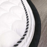 Quilt Dressage Pad, piping *vgc, clean, mnr hair, stains, faded, v. mnr dingy, rubs
