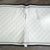 Quilt Dressage Pad, piping *vgc, clean, mnr hair, stains, faded, v. mnr dingy, rubs
