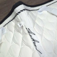 Quilt Dressage Pad, piping *vgc, clean, mnr hair, stains, faded, v. mnr dingy, rubs

