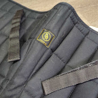 Quilt Dressage Pad, 1x bling, 1x piping *gc, clean, mnr hair, faded, threads, rubs, hole, puckers
