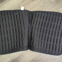 Quilt Dressage Pad, 1x bling, 1x piping *gc, clean, mnr hair, faded, threads, rubs, hole, puckers
