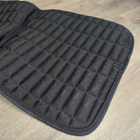 Quilt Dressage Pad, 1x bling, 1x piping *gc, clean, mnr hair, faded, threads, rubs, hole, puckers
