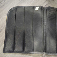 Microsuede Channel Quilt Dressage Pad, non slip top *gc, dirty, film, mnr hair, threads, rubs, pills, unstitched
