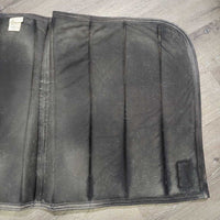 Microsuede Channel Quilt Dressage Pad, non slip top *gc, dirty, film, mnr hair, threads, rubs, pills, unstitched
