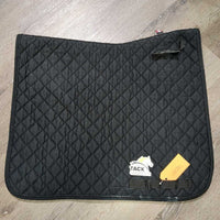Quilt Dressage Saddle Pad *gc, clean, v.hairy, v.rubbed & holey edges, puckered
