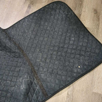 Quilt Dressage Saddle Pad *gc, clean, v.hairy, v.rubbed & holey edges, puckered
