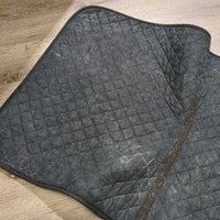 Quilt Dressage Saddle Pad *gc, clean, v.hairy, v.rubbed & holey edges, puckered
